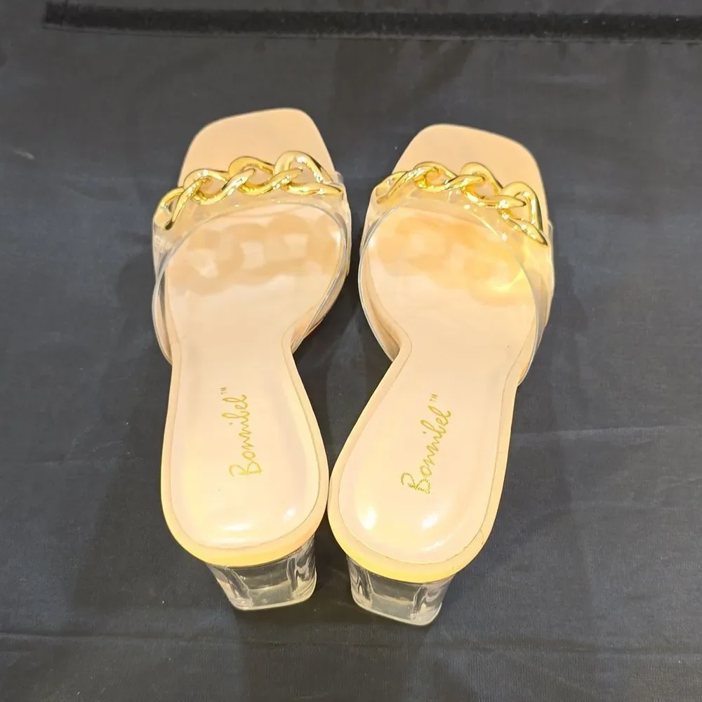 BRAND NEW BONNILEL CLEAR OPEN-TOE WOMEN'S SANDAL - Picture 5 of 16
